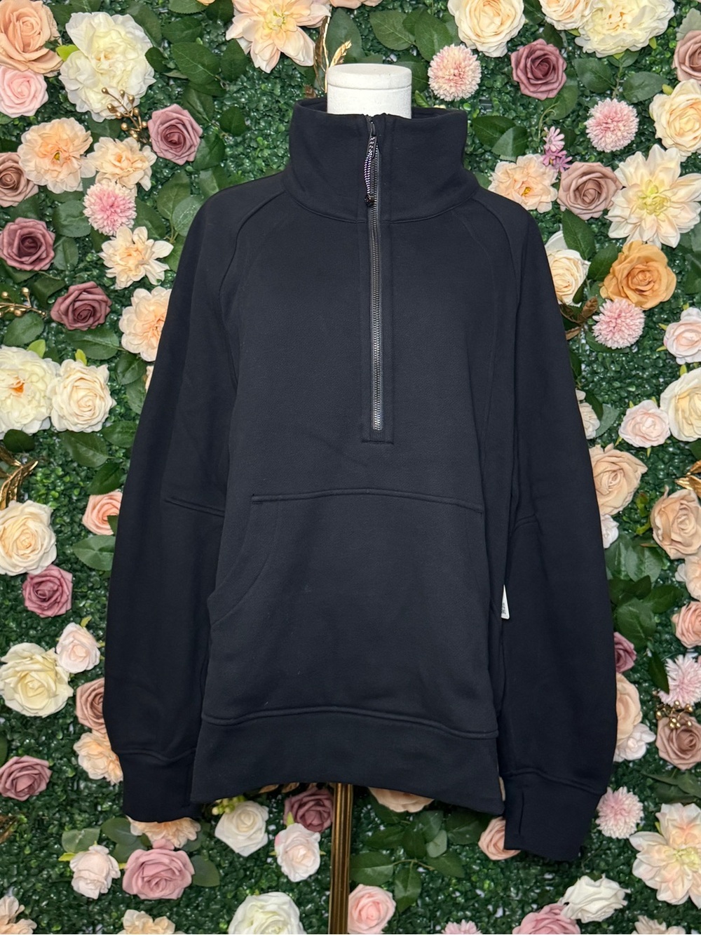 Lululemon Scuba Oversized Funnel Neck Half Zip in Black NWT